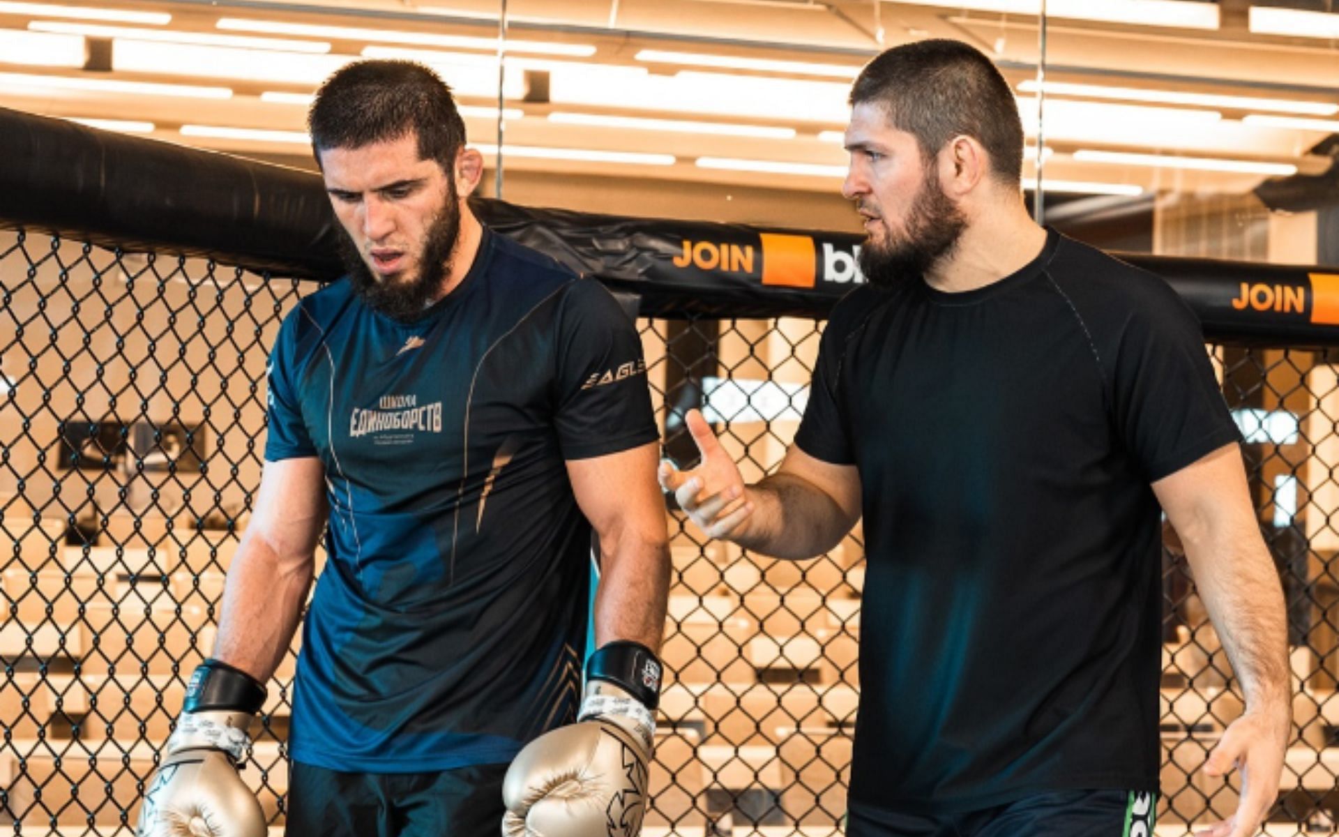 Coach points out difference between Islam Makhachev and Khabib Nurmagomedov. [Images via: @khabib 