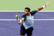Fils streches for a point in the BNP Paribas Open - Source: Getty
