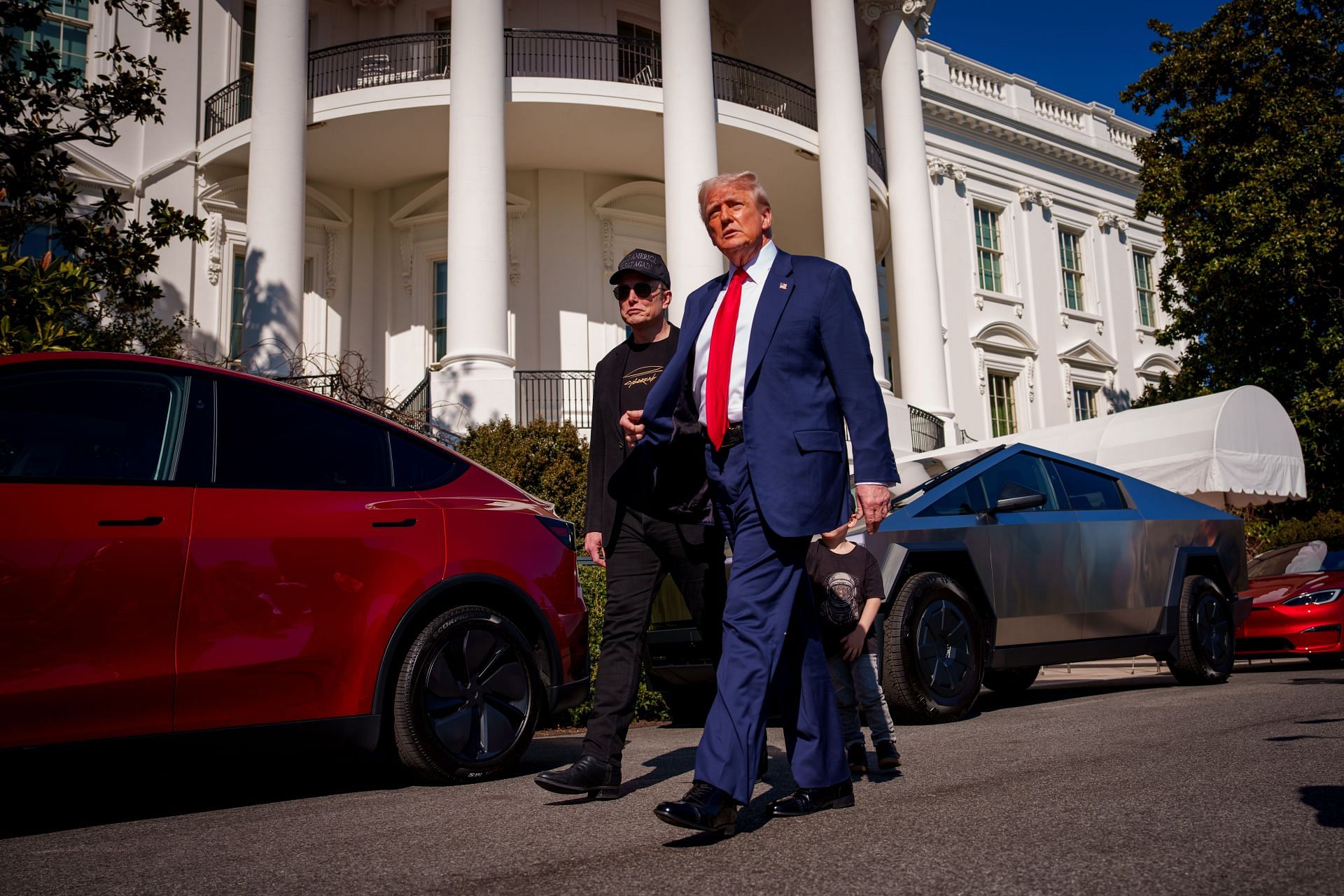 President Trump Speaks Alongside Tesla Vehicles At The White House - Source: Getty