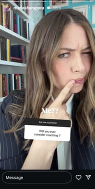 Maria Sharapova's Instagram stories