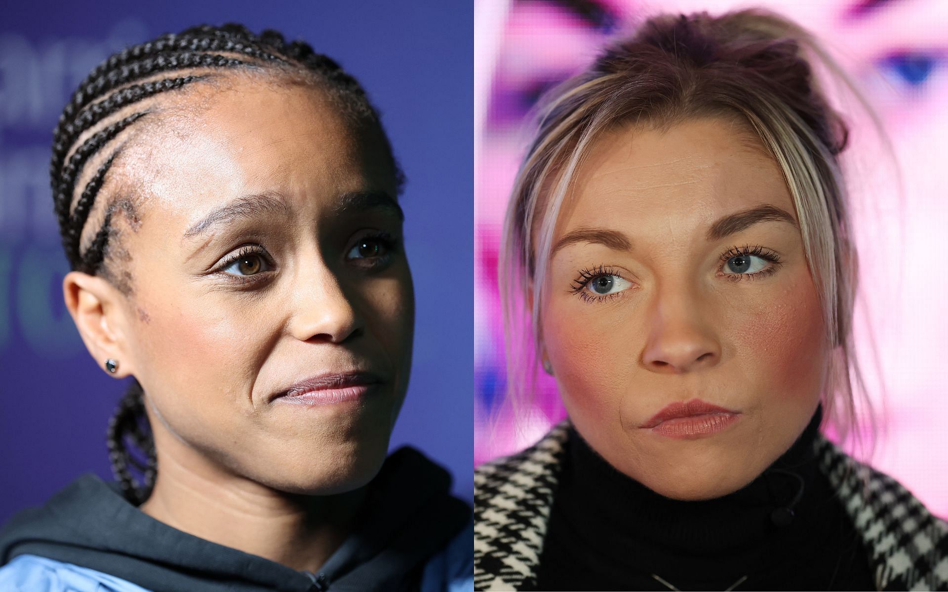 Natasha Jonas (left) will clash against Lauren Price (right) in a much-awaited unified welterweight title fight [Images courtesy: Getty Images]