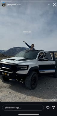 Jaz Agassi's Instagram story; ( Source - Instagram @jazagassi)