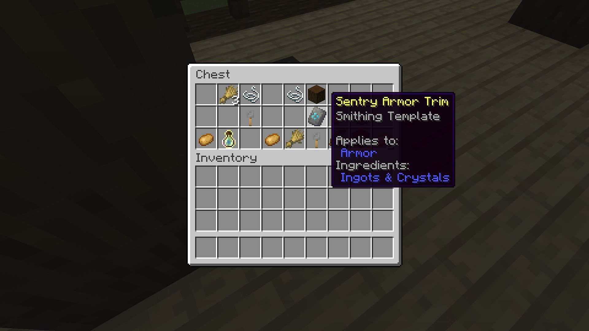 The Sentry armor trim is found in pillager outposts (Image via Mojang Studios || Sportskeeda Gaming)