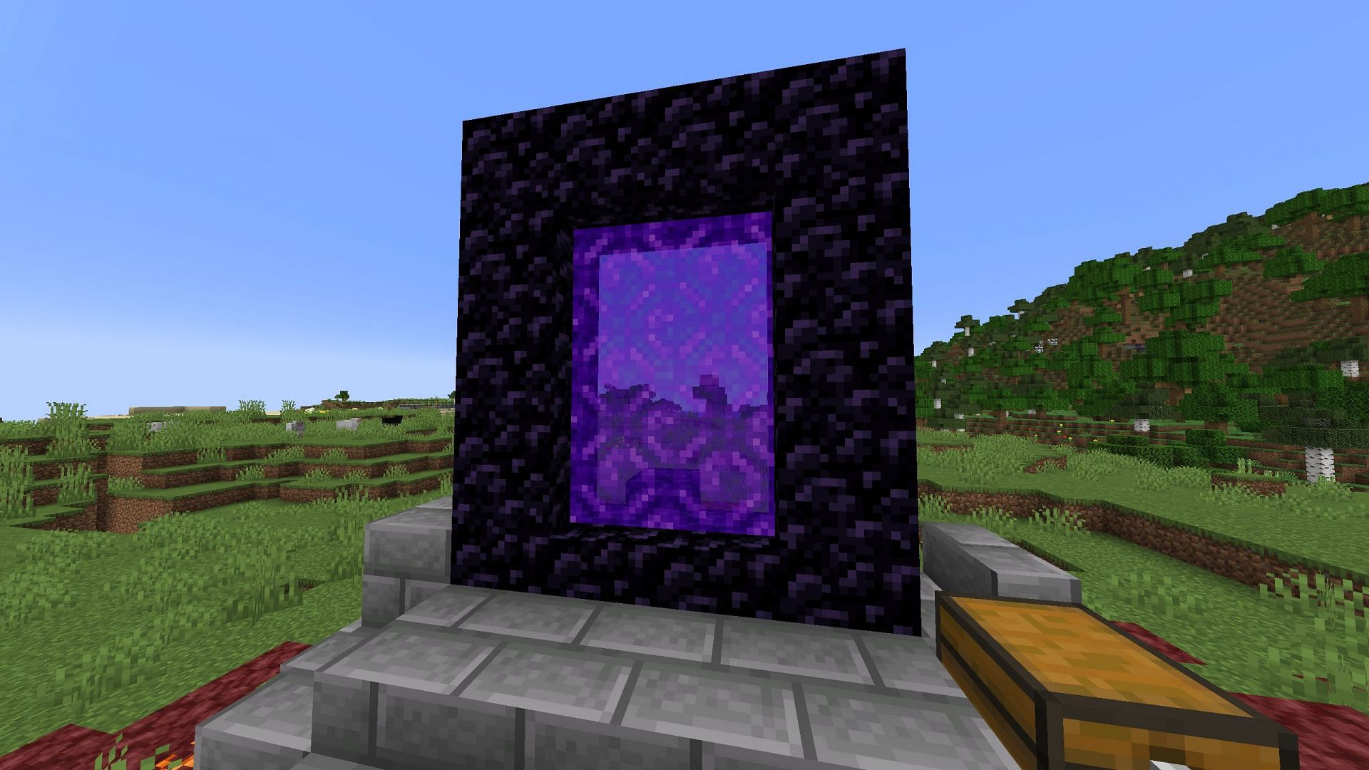 The primary use of obsidian blocks is to create a Nether portal. (Image via Sportskeeda Gaming/Mojang Studios)