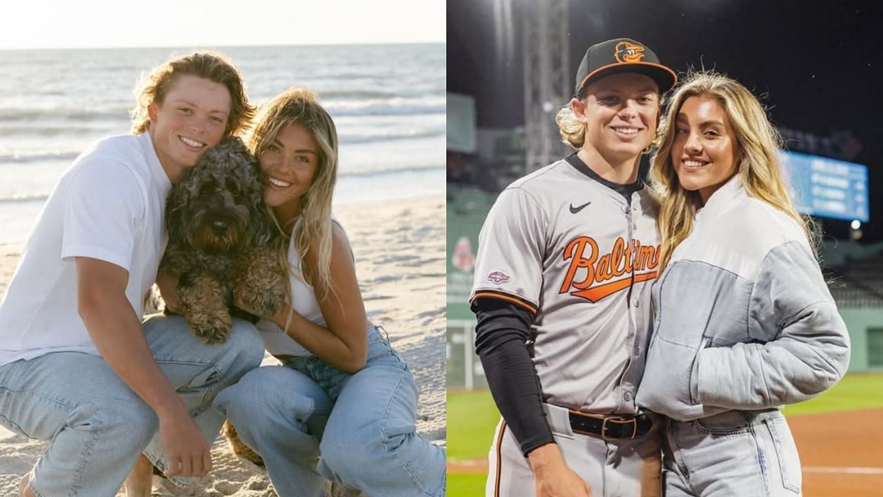 Jackson Holliday with his wife, Chloe, and dog, Coconut (Images from - Instagram.com/@chloehollidayyy)