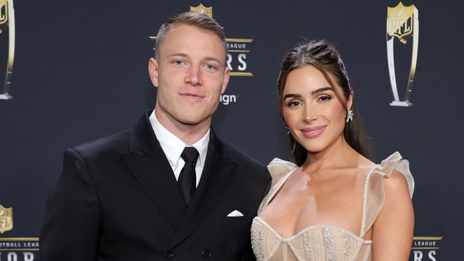 Christian McCaffrey’s wife Olivia Culpo jokes about outgrowing her jeans in second trimester of pregnancy