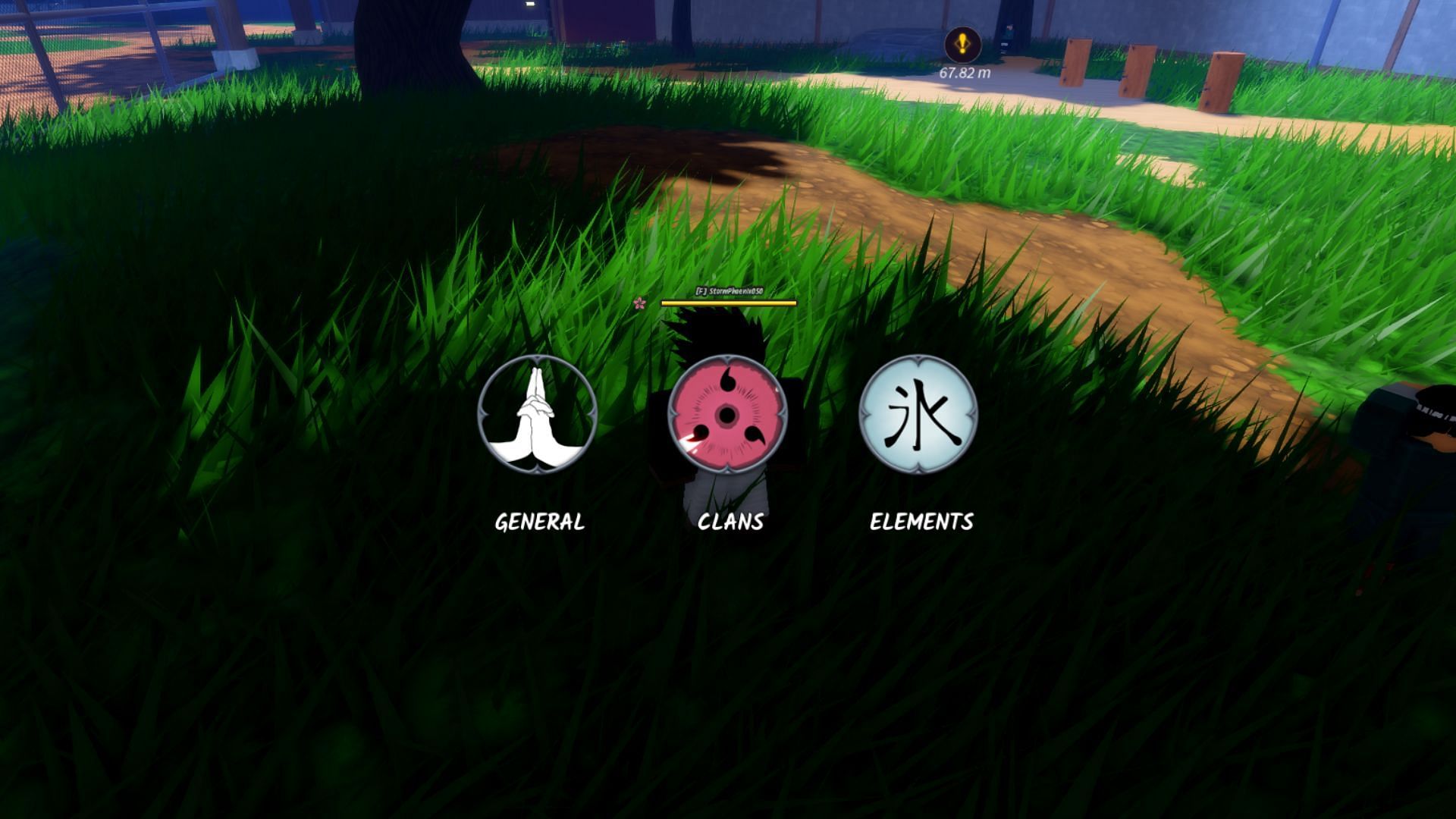 You can unlock the gates by going to the Clans option (Image via Roblox)