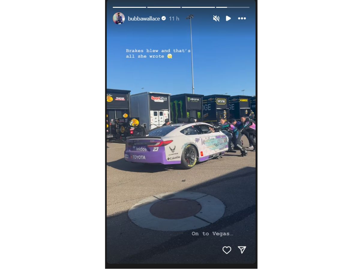 Wallace expresses discontent on early exit at Phoenix via IG story (Image via Instagram/ @bubbawallace)