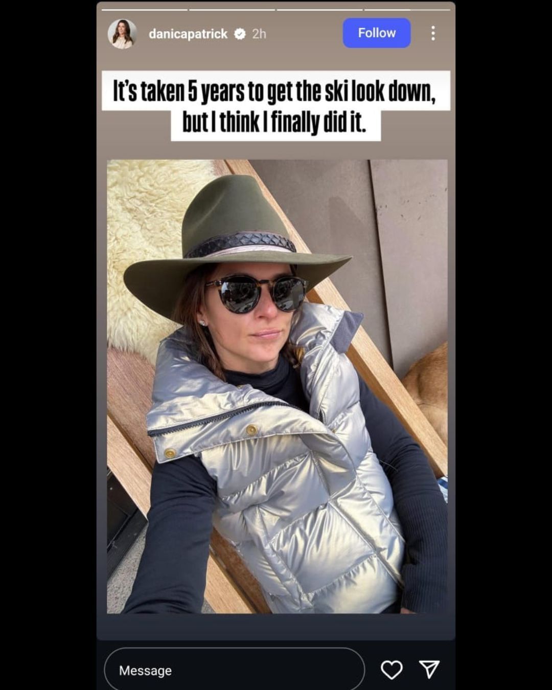 Danica Patrick via her Instagram @danicapatrick