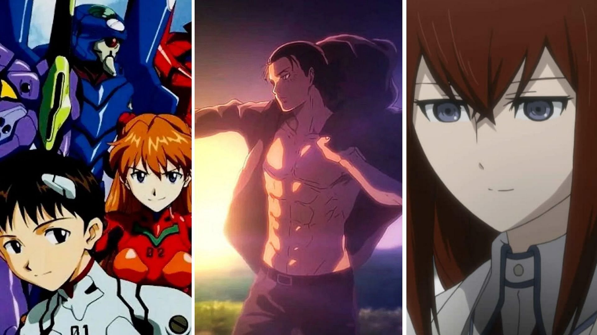 Neon Genesis Evangelion, Attack on Titan, Steins;Gate 