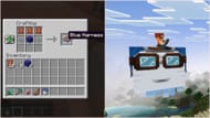 Craft a harness using glass blocks, wool, and leather to place on a happy ghast (Image via Sportskeeda Gaming || Mojang Studios)
