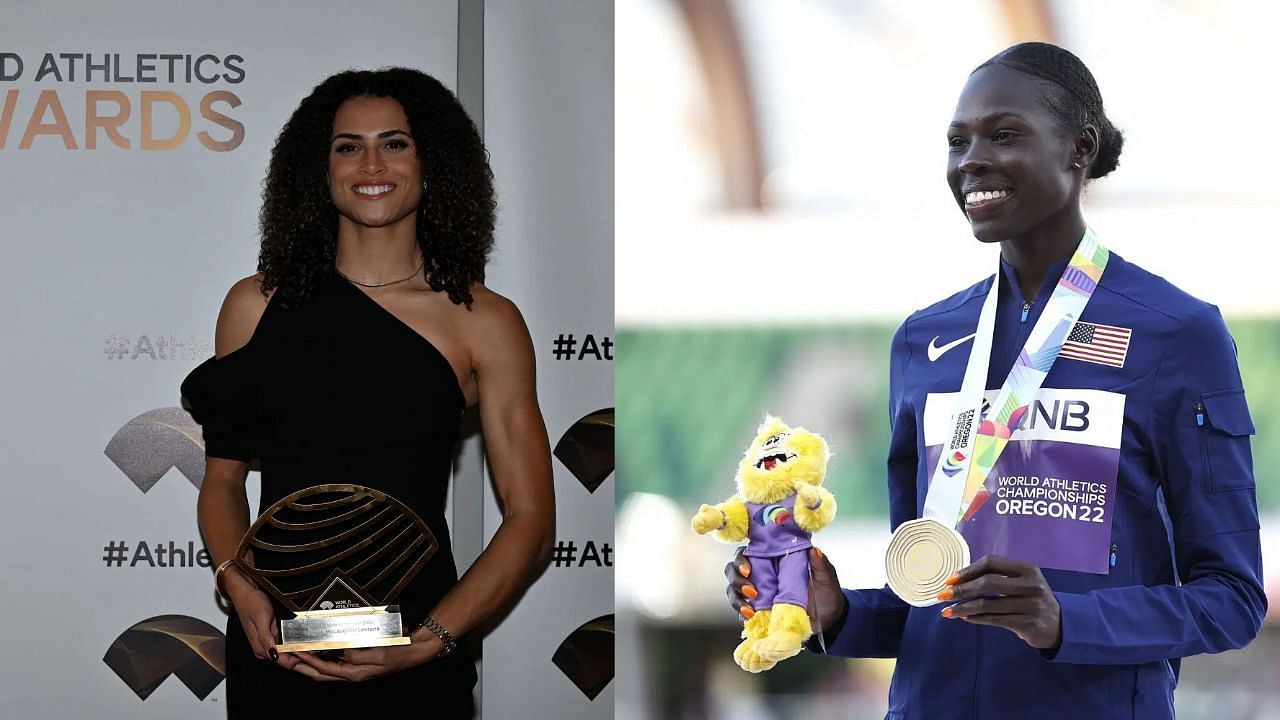 Sydney McLaughlin-Levrone and Athing Mu (Images via: Both Getty)