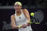 Yanina Wickmayer of Belgium in action during her game against Alize Cornet of France At The Transylvania Open 2024 Round Of 32 Women's WTA 250 Tournament In Cluj-Napoca - Source: Getty