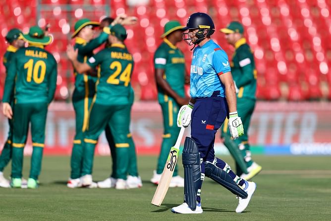 "A sad end"- Fans react as Jos Buttler departs for 21 (43) in his final match as captain during ENG vs SA 2025 Champions Trophy clash
