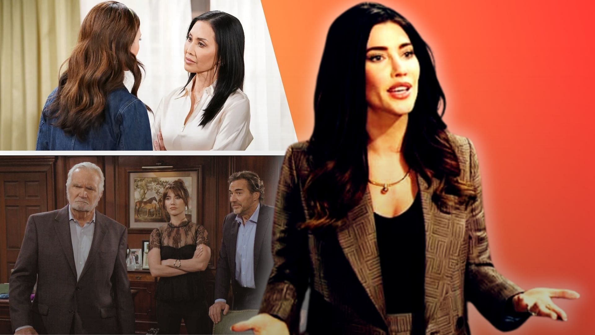 Li, Eric, Ridge and Steffy on The Bold and The Beautiful (Custom edit by Sportskeeda, Original Image [CBS])