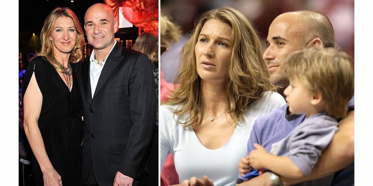 Andre Agassi and Steffi Graf with their son Jaden (Image Source: Getty)