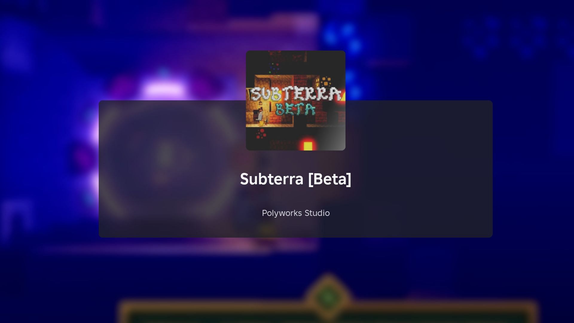 Subterra loading screen