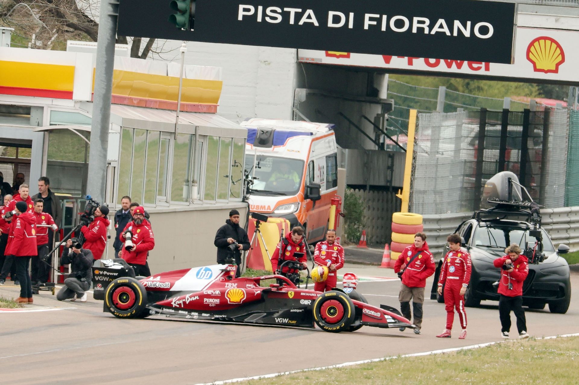 Charles Leclerc and Lewis Hamilton Test For Ferrari - Source: Getty