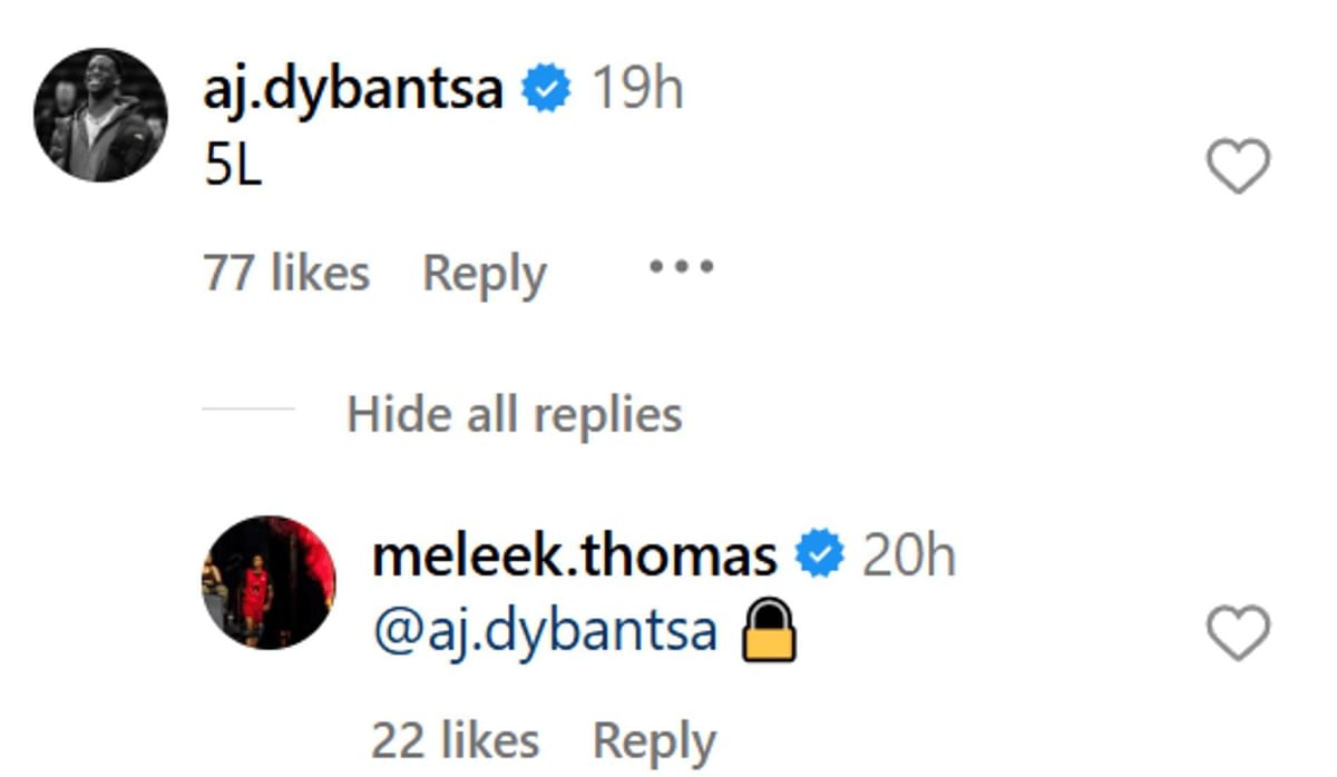 BYU commit AJ Dybantsa reacts to Arkansas commit Meleek Thomas ...