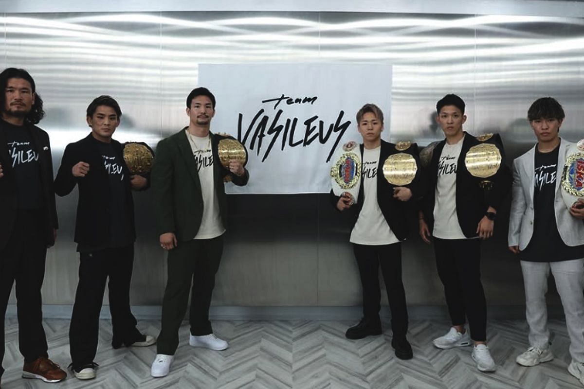 Masaaki. Noiri (second from left) with his Team Vasileus stablemates. [Photo from Team Vasileus Instagram]