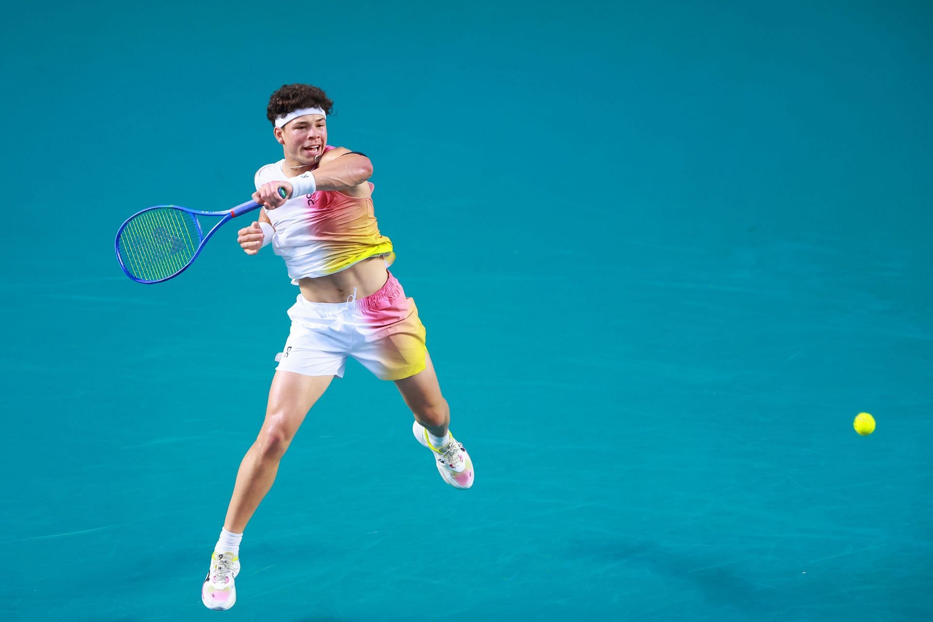 Ben Shelton hits a forehand at Mexican Open 2025 | Image Source: Getty