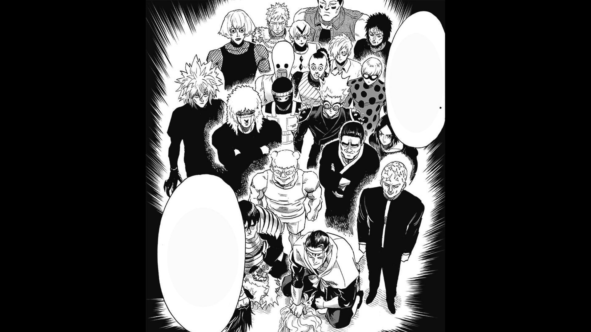 The Heavenly Ninja Party as seen in the One Punch Man manga (Image via Shueisha)