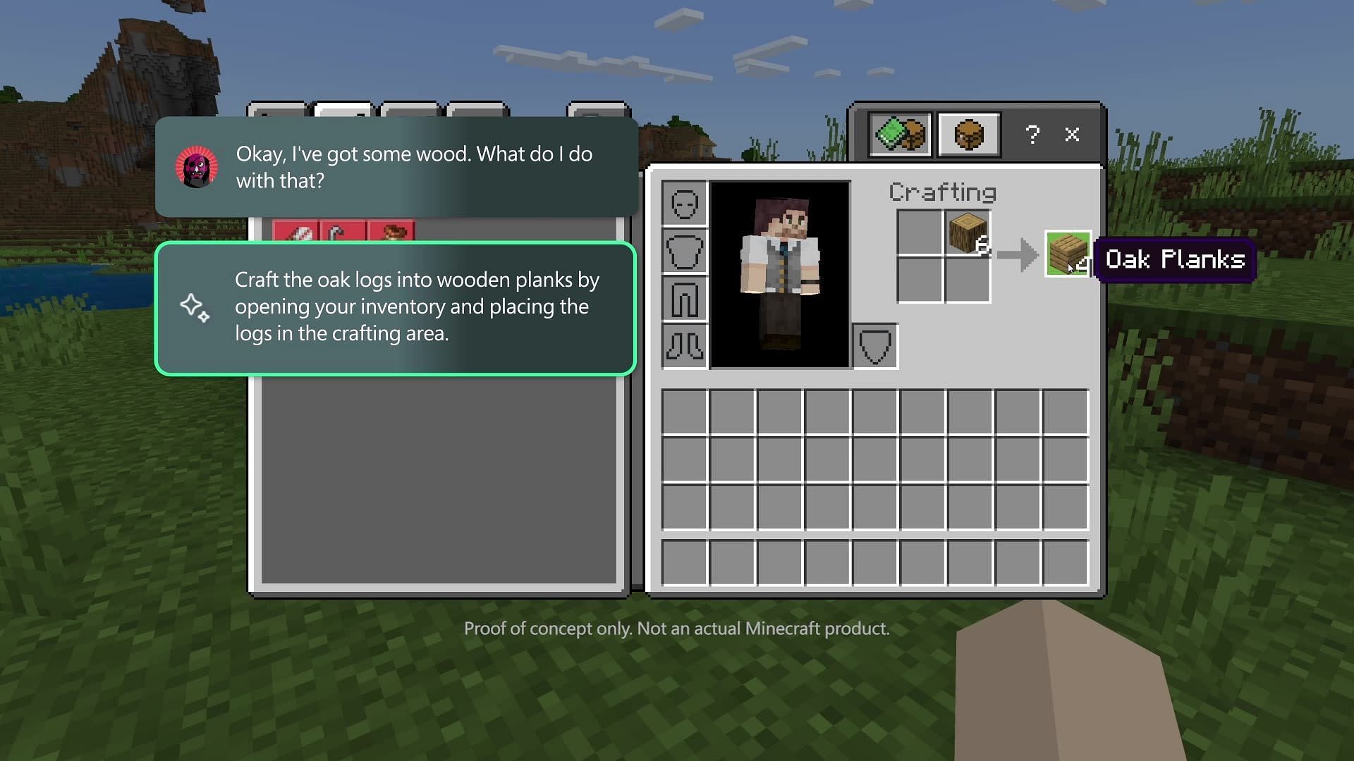 Copilot for gaming in action on Minecraft (Image via Xbox)