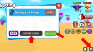Type or paste an active code in the text box (Image via Roblox)
