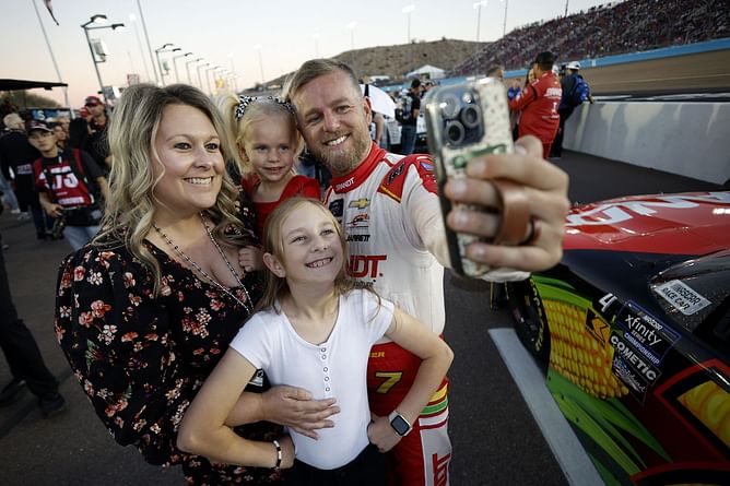“I don't get moments to have my kids at victory lane very often”: Justin Allgaier gets real on his ‘emotional’ race win at Las Vegas