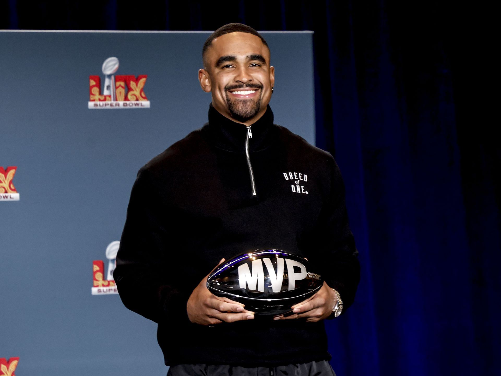 Super Bowl Handoff &amp; Winning MVP &amp; Head Coach Press Conference - Source: Getty