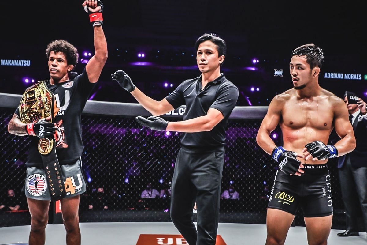 Adriano Moraes and Yuya Wakamatsu - Photo by ONE Championship