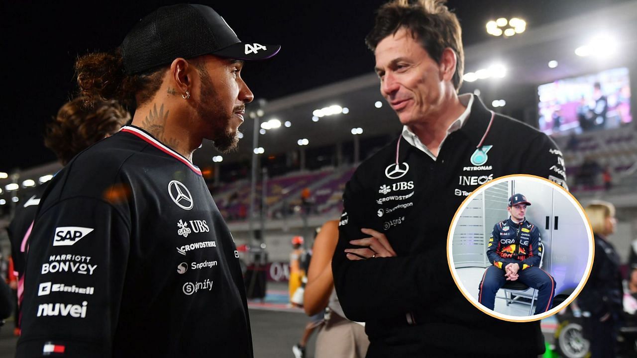 Fans react as Toto Wolff reveals the promise he made to Lewis Hamilton regarding Max Verstappen [images via Getty]