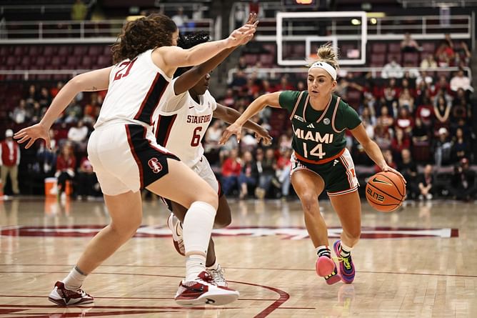 Watch: Haley Cavinder finds Miami teammate Cameron Williams with outrageous behind the back pass