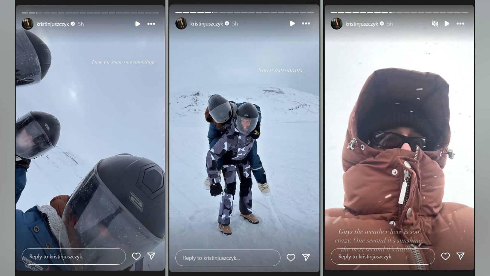 Kyle Juszczyk and wife Kristin turns &#039;snow astronauts&#039; (image credit: kristinjuszczyk)