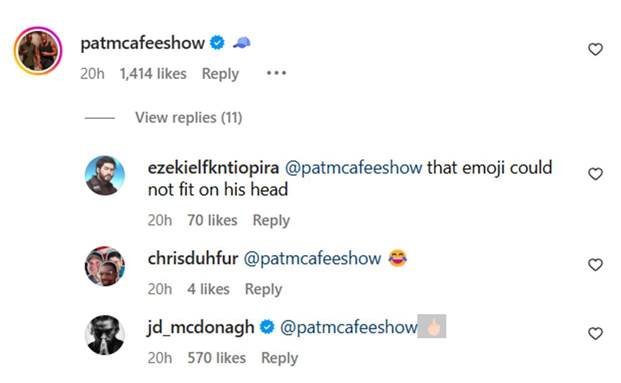 JD McDonagh didn&#039;t take it well [Credit: Chris Van Vliet on Instagram]