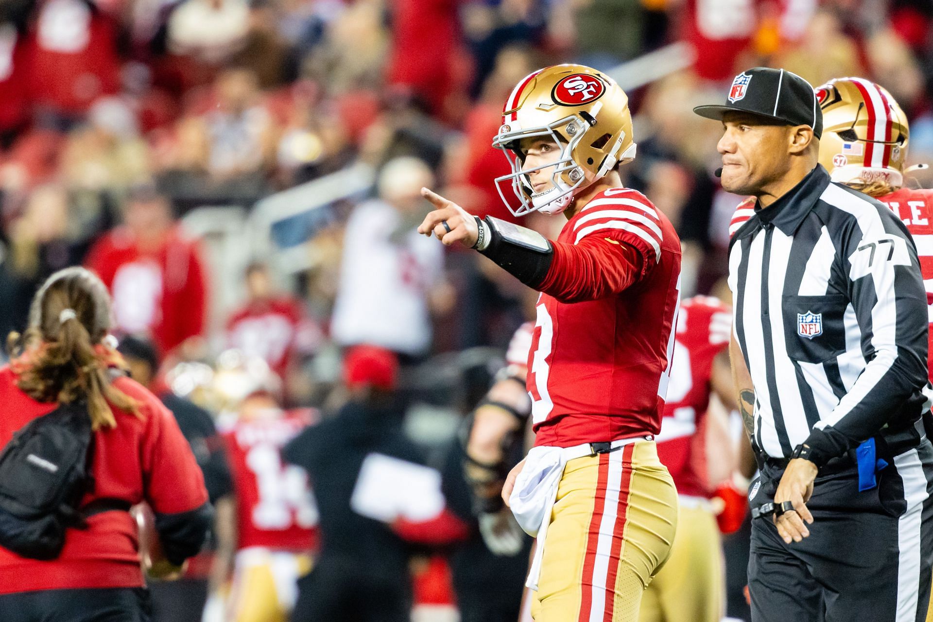 Brock Purdy during NFL: DEC 30 Lions at 49ers - Source: Getty