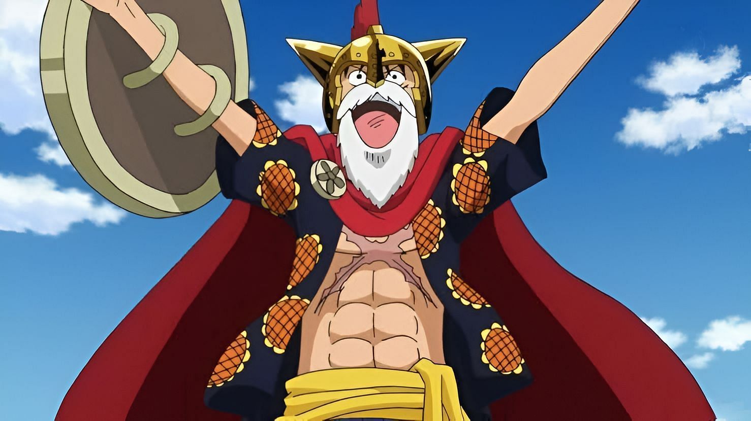 Luffy as seen in one of the One Piece arcs- Dressrosa arc (Image via Toei Animation)