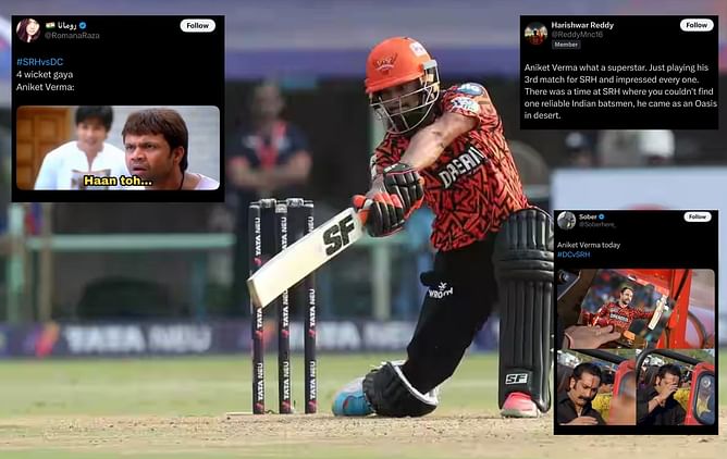 "Emerging Player of the Season is already fixed" - Social media reacts to Aniket Verma's explosive 74-run knock in DC vs SRH clash of IPL 2025