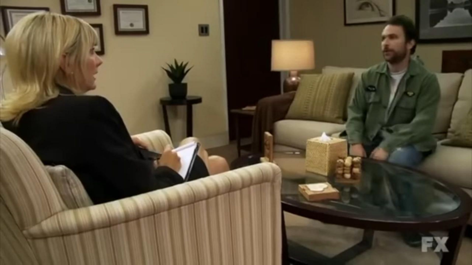 Stills from The Gang gets Analyzed (Image via FX)