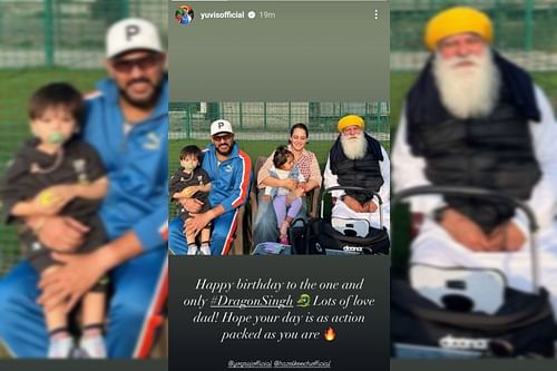 Yuvraj Singh posts special birthday wish for father Yograj (Image via Instagram-@yuvisofficial)