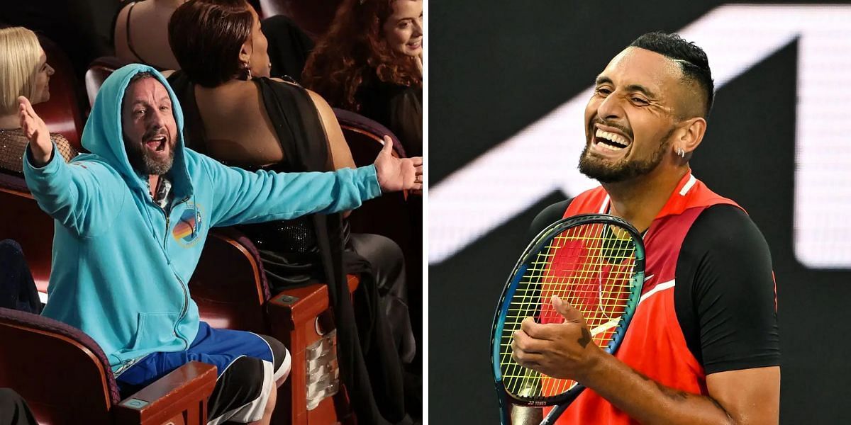 Nick Kyrgios reacts to Adam Sandler outfit at Oscars 2025 | Image Source: Getty