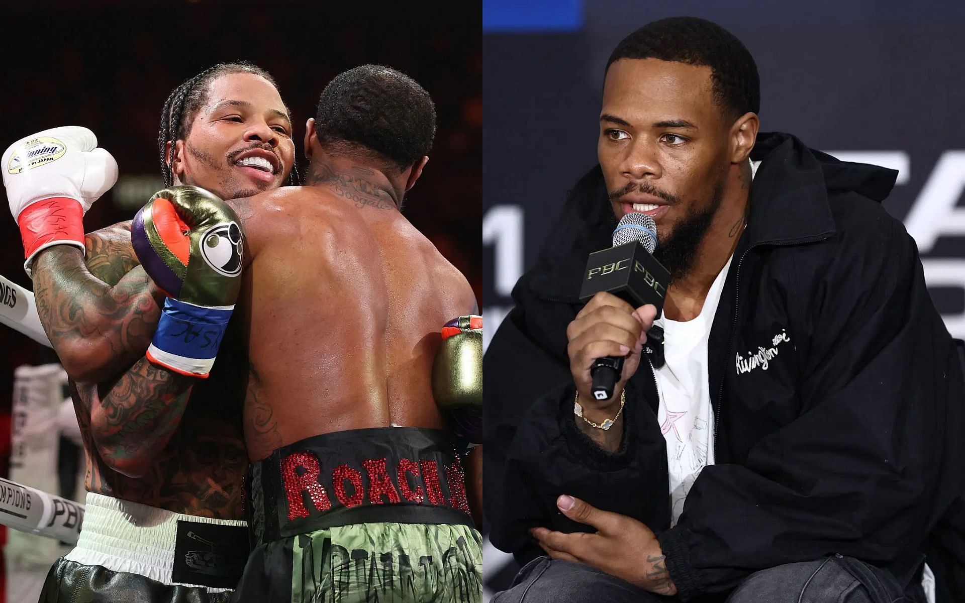 Lamont Roach Jr. (right) reveals the scarily-accurate prediction Gervonta Davis shared with him in the ring (left) during their fight [Images courtesy: Getty Images]