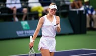 Samsonova in action against <a href='https://www.sportskeeda.com/player/daria-kasatkina' target='_blank' rel='noopener noreferrer'>Daria Kasatkina</a> in the third round on Day 6 of the BNP Paribas Open - Source: Getty
