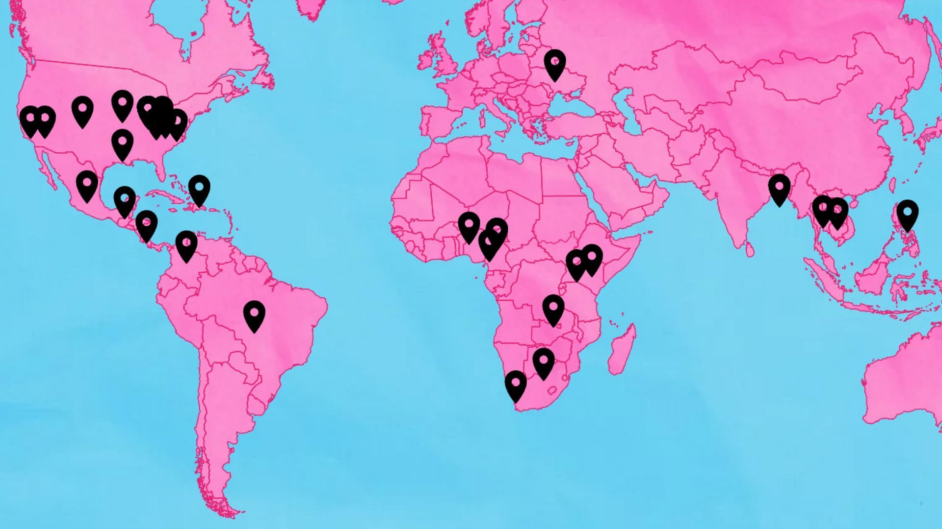 Areas where MrBeast has made charitable contributions in the past (Image via beastphilanthropy.org)