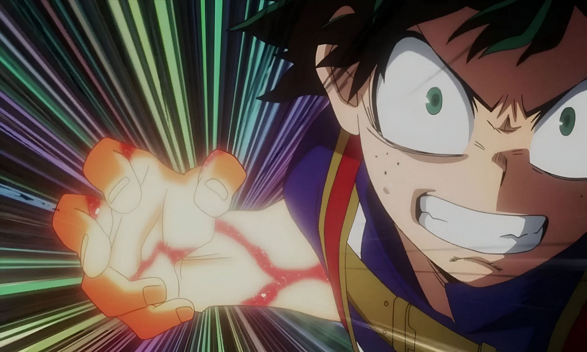 Izuku Midoriya as seen in the anime (Image via Bones)