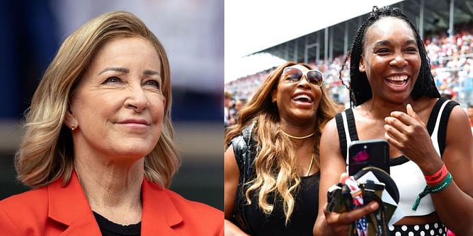 Chris Evert recalls past meeting with young Venus and Serena Williams at charity tournament