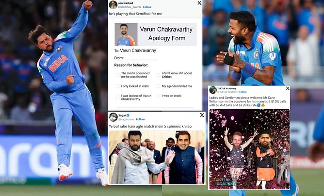 "Ye bol rahe hain agle match mein 5 spinners khilao"- Top 10 funny memes after India's comfortable win vs New Zealand in Champions Trophy 2025