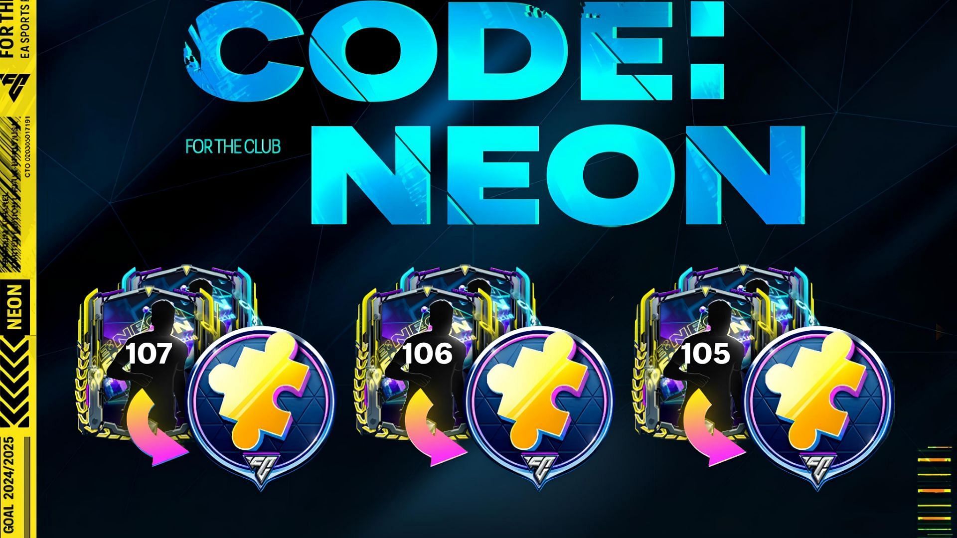 Shards for collecting cards can be obtained from the EA FC Mobile Code Neon Shards exchanges (Image via EA Sports)