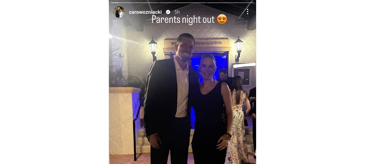 Screengrab of Wozniacki&#039;s Instagram story (@carowozniacki)