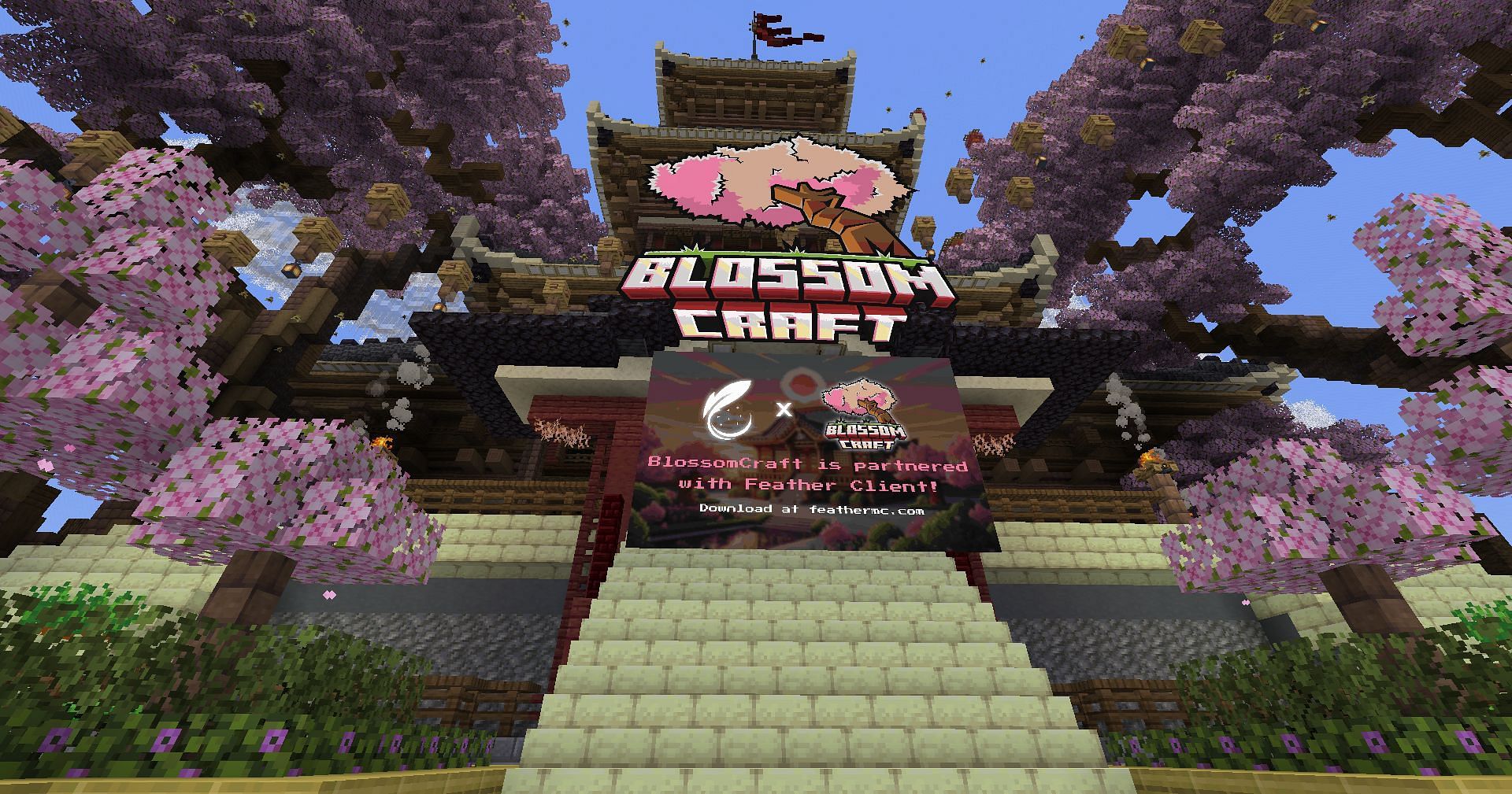 BlossomCraft is a very popular server (Image via Mojang Studios)